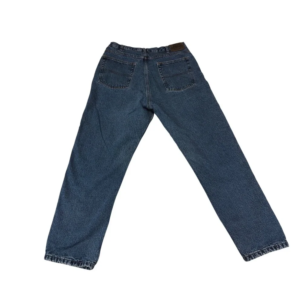 Guide Gear Womens Flannel Lined Denim Jeans 16 Blue Medium Wash Plaid Lining
